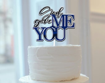 God Gave Me You 3D Cake Topper | Wedding | Anniversary | Handcrafted