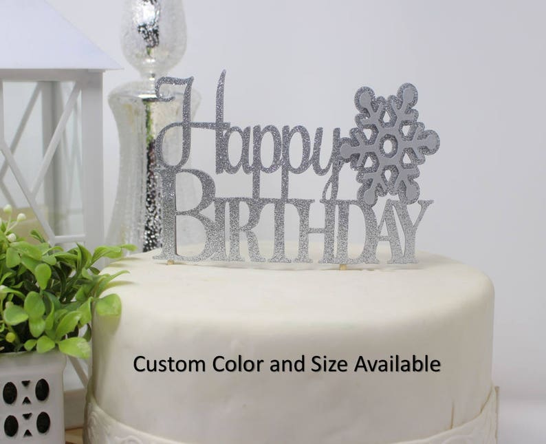 Download Winter Theme Decoration 1 Pc Snowflakes Theme Winter Onederland Winter Theme Happy Birthday Cake Topper Craft Supplies Tools Cake Toppers Picks Delage Com Br