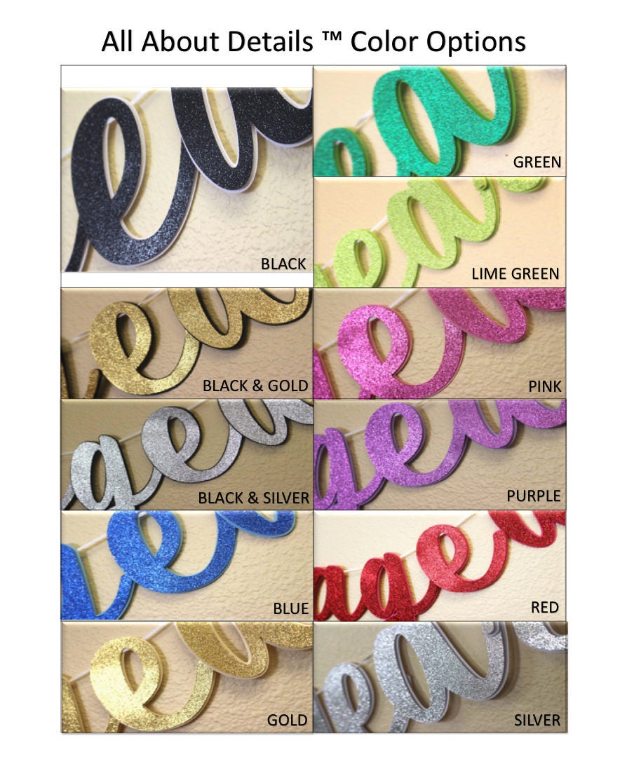 Engaged Cursive Banner 1 Set Engagement Glitter Special - Etsy