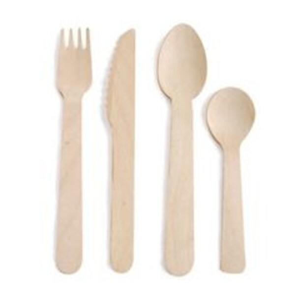 Wooden Cutlery 48pc