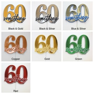 60 Something 3D Unique Birthday Cake Topper Handcrafted - Etsy