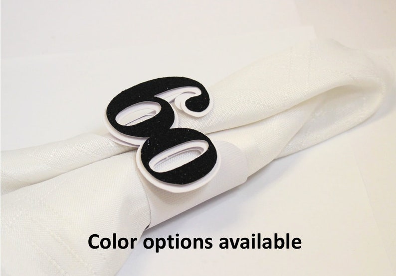 60 Napkin Holders, 12pcs, Birthday/Anniversary, Handcrafted Party or Table Decor imagem 1