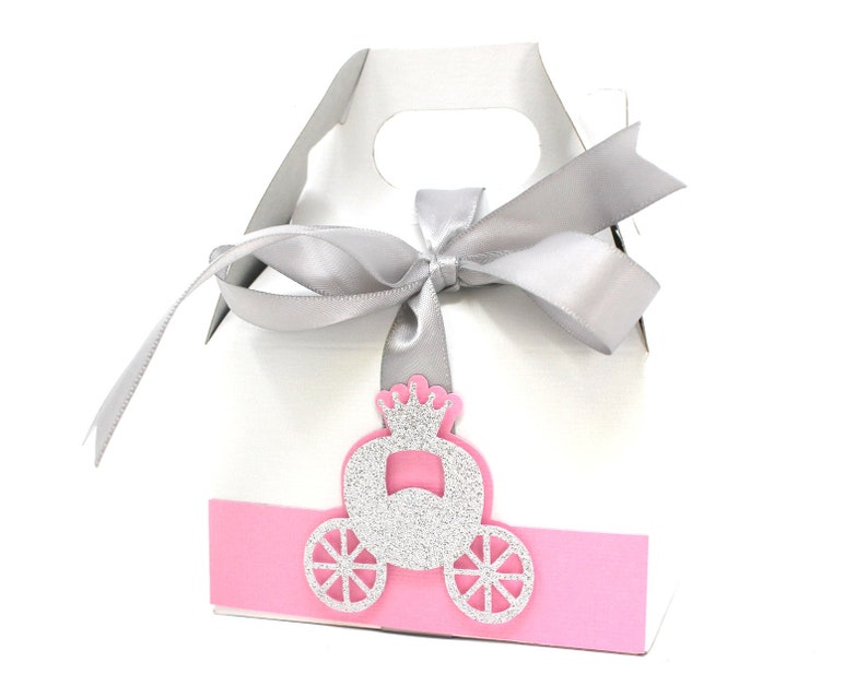 Princess Carriage Favor Gable Box 4in, Set of 10 pcs, Princess Theme, Party Favor, Party Decor, Birthday, Baby Shower image 6