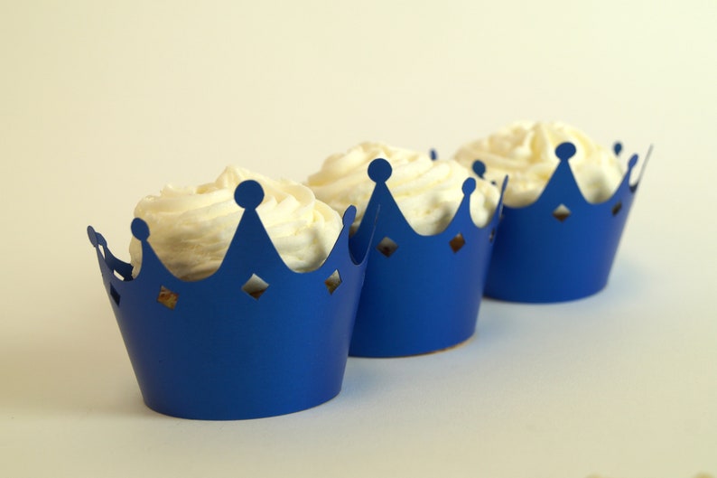 Crown Cupcake Wrappers Set of 12 Cupcake Decor Handcrafted Etsy