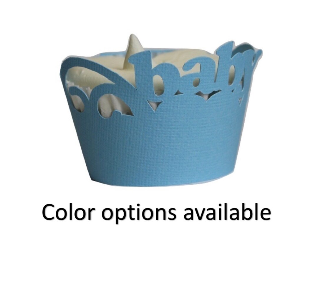 Baby Cupcake Wrappers Set of 12 Cupcake Decor Handcrafted Etsy