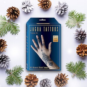 Jagua Premium Kit / Black Natural Jagua Temporary Tattoo / Christmas Gift Idea