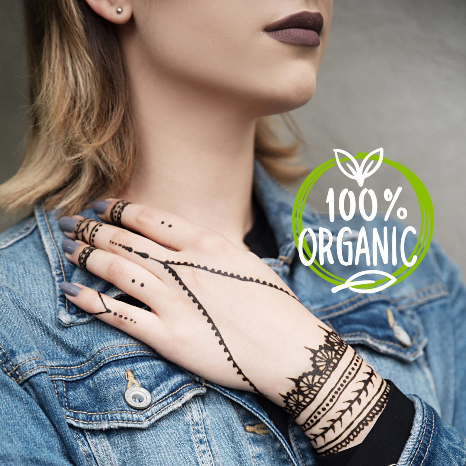 Complete Henna Tattoo Kit With Stencils / All-natural Safe Dermatologically Tested / the Best