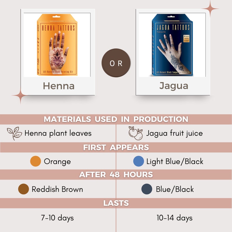 Henna Tattoo Kit / Mehandi Powder/ Henna Temporary Tattoo / Etsy