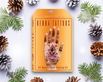 Complete Henna Kit for Beginners and Professionals / Christmas Gift Idea