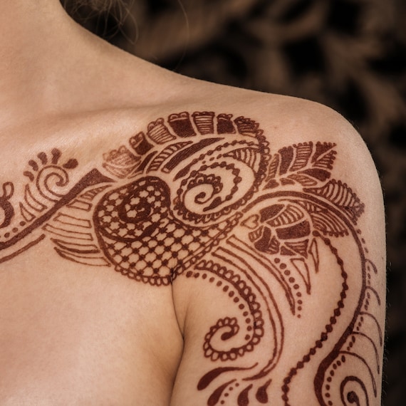 Complete Henna Kit for Body Art - Neck, Arms, Back, Legs, Pregnant Belly,  Shoulders - Etsy