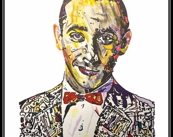 Pee-wee Herman Watercolor Portrait Print, Limited Edition
