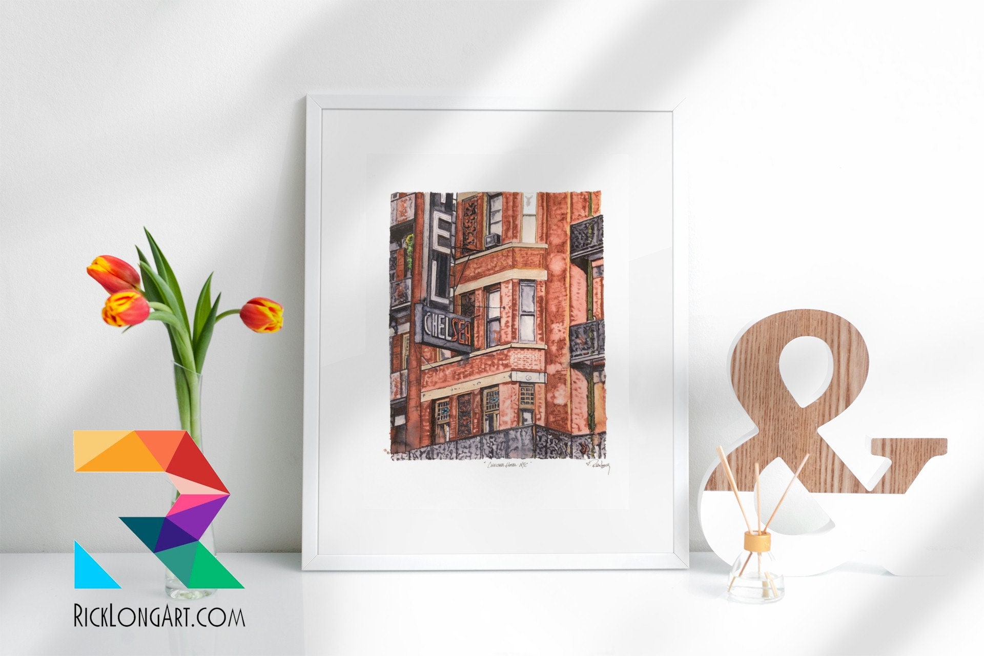 Chelsea Hotel NYC Watercolor Print – Hand Drawn Limited Edition