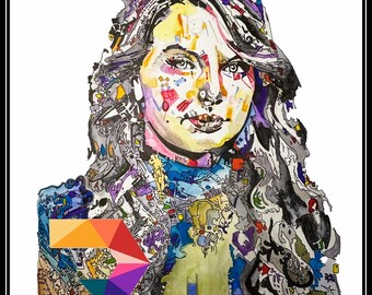 Taylor Swift Watercolor Portrait Print, Rick Long Art