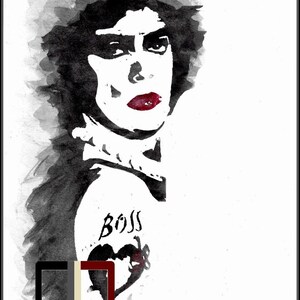 HAND GETEKEND Originele Aquarel kunst "Antici-" met Tim Curry! Verkrijgbaar in 9X11 gematteerd, 11x14 en 20x30 Prints!