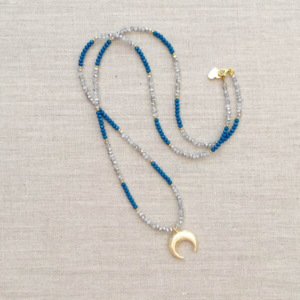 SALE - The Kylie Layering Necklace - Blue