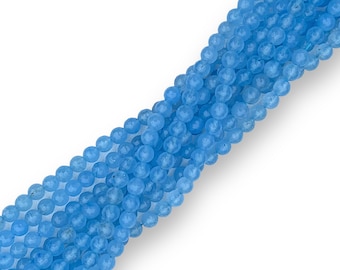 Faceted Agate - Ocean Blue - 16" Strand