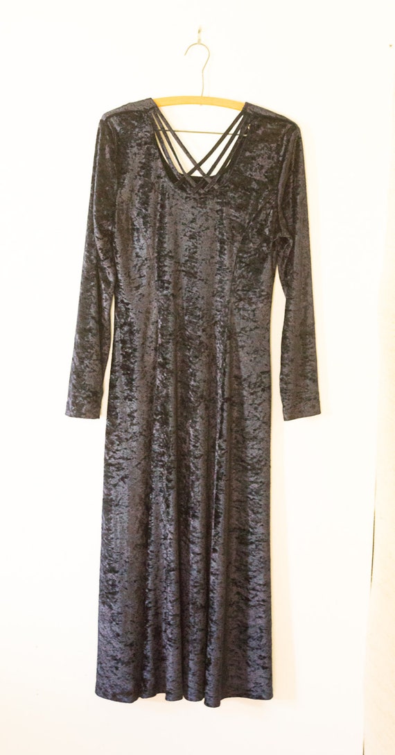 black velvet witch dress