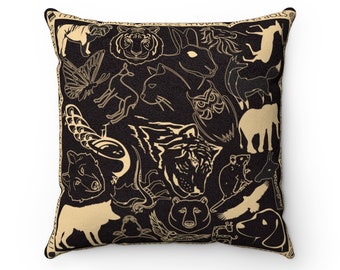 Stop Playing Small! JUNGLE Collection Faux Suede Square Pillow in Chocolate, by Daniella Platt and Inga Goodman