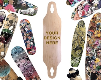 Tavola da longboard Drop Through dipinta a mano personalizzata da 38" o completa
