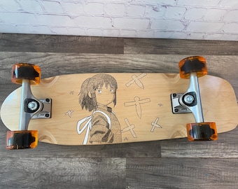 27" Hand painted Mini Kicktail Longboard Complete