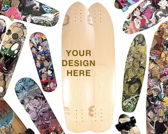 Tavola da longboard Downhill personalizzata dipinta a mano da 37" o completa