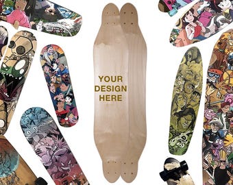 Longboard da 42" con montaggio superiore Dolphin Nose dipinto a mano personalizzato o completo