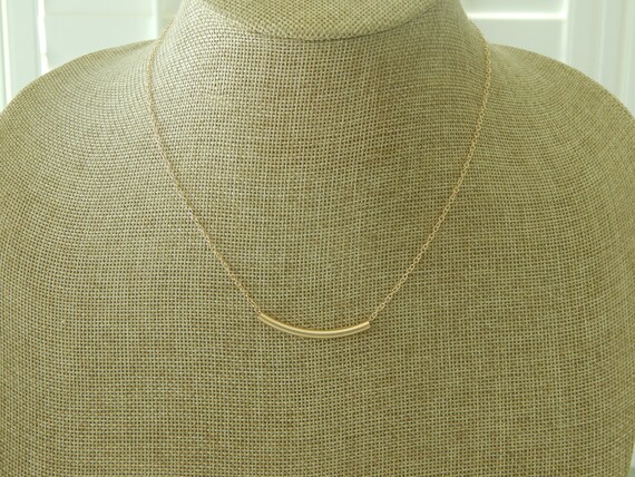 Gold filled bar necklace, minimalist jewelry, layering necklace