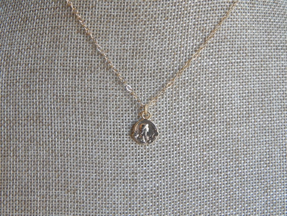 Dainty gold plated coin necklace, gold layering necklace, gold coin necklace