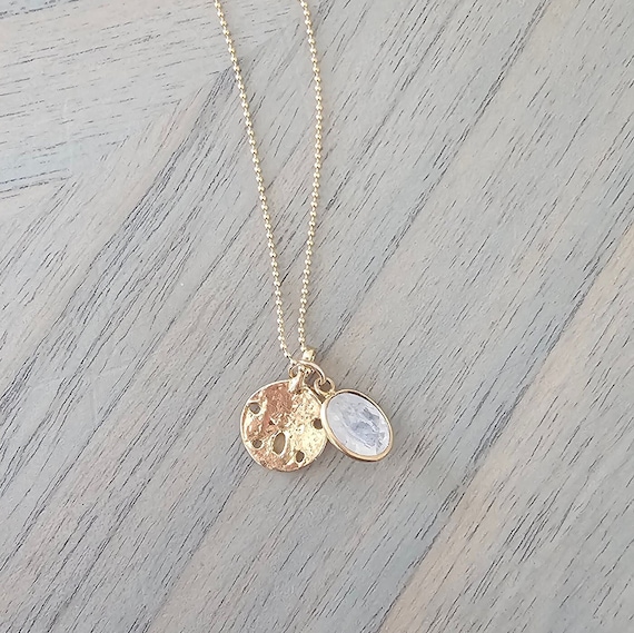 Multi charm gold filled necklace, beach boho, gift for her
