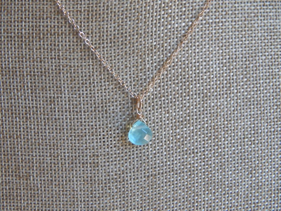 Blue quartz necklace, layering necklace, boho jewelry, dainty necklace