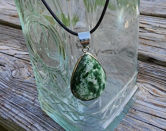 Tree Agate Necklace For Woman Stone Pendant Gift For Friend Heart Chakra Stone Necklace For Man Crystal Green Jewelry Boho