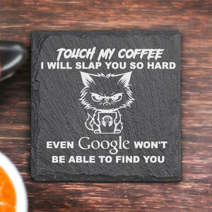Boze kat met koffie svg digitaal bestand "als je mijn koffie aanraakt, sla ik je zo hard dat zelfs Google je niet kan vinden"