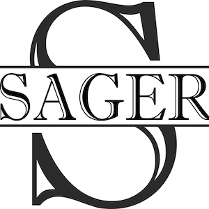 Pacote SVG de monograma dividido, letra SVG dividida, clipart de alfabeto, sobrenome SVG, moldura de nome de família, arquivos de corte de uso comercial SVG/Png/Eps/DXF