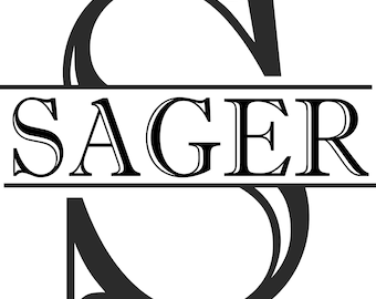 Split Monogram SVG Bundle, Spilt Letter Svg, Alphabet Clipart, Last Name Svg, Family Name Frame, Commercial Use Cut Files Svg/Png/Eps/Dxf