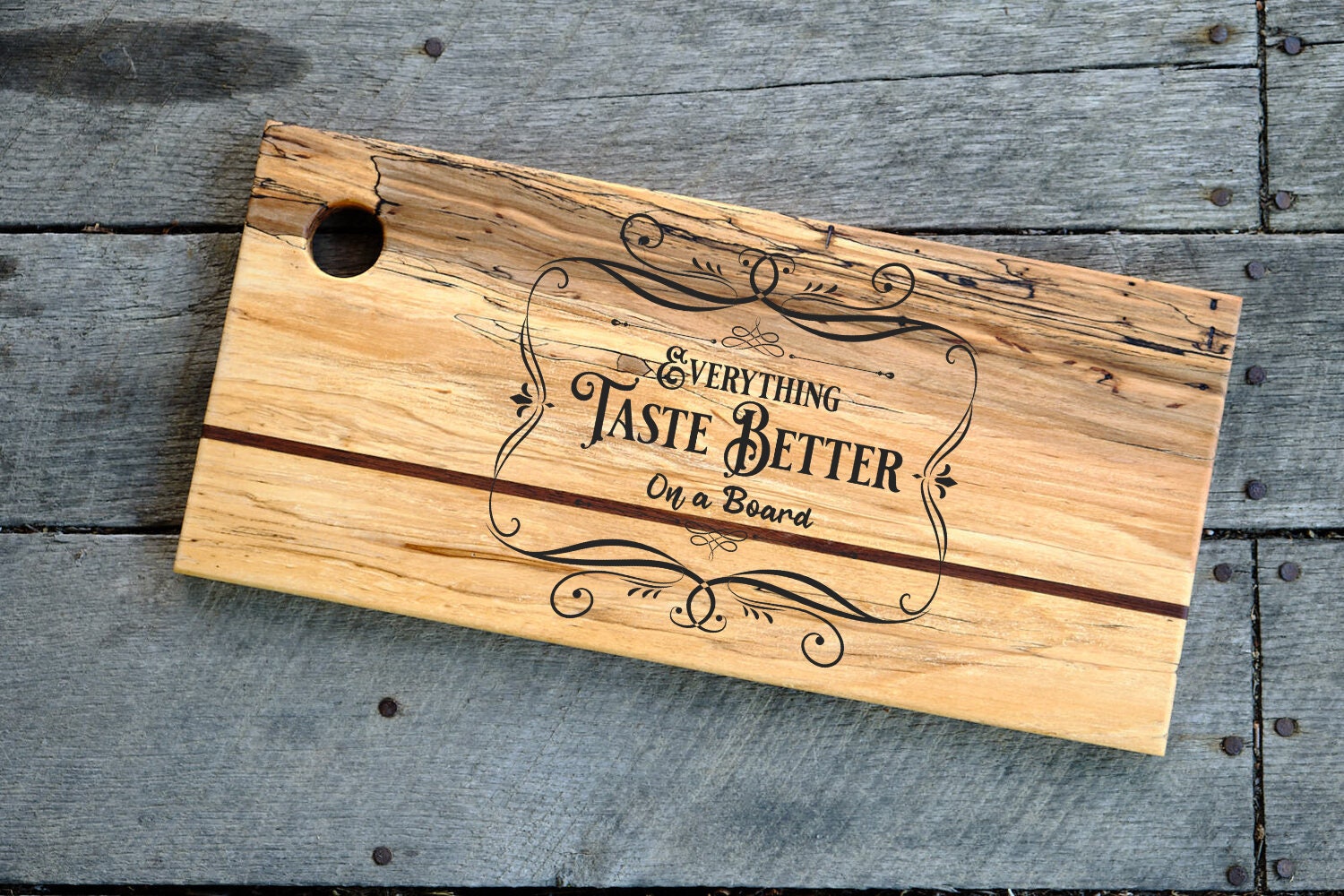 Everything Tastes Better on a Board SVG, Charcuterie Board Sign 