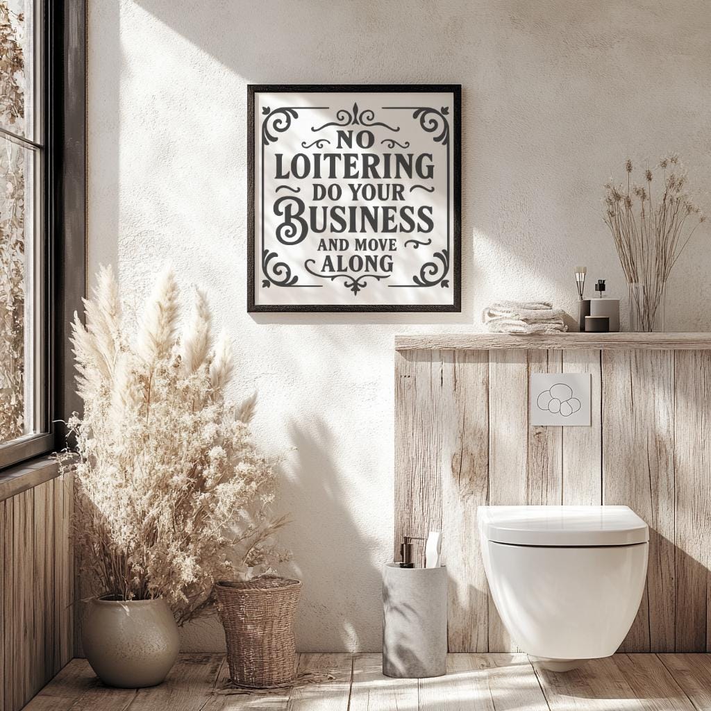 25 Funny Bathroom Sign SVG PNG Bundle, Vintage Bathroom Humor Quotes ...