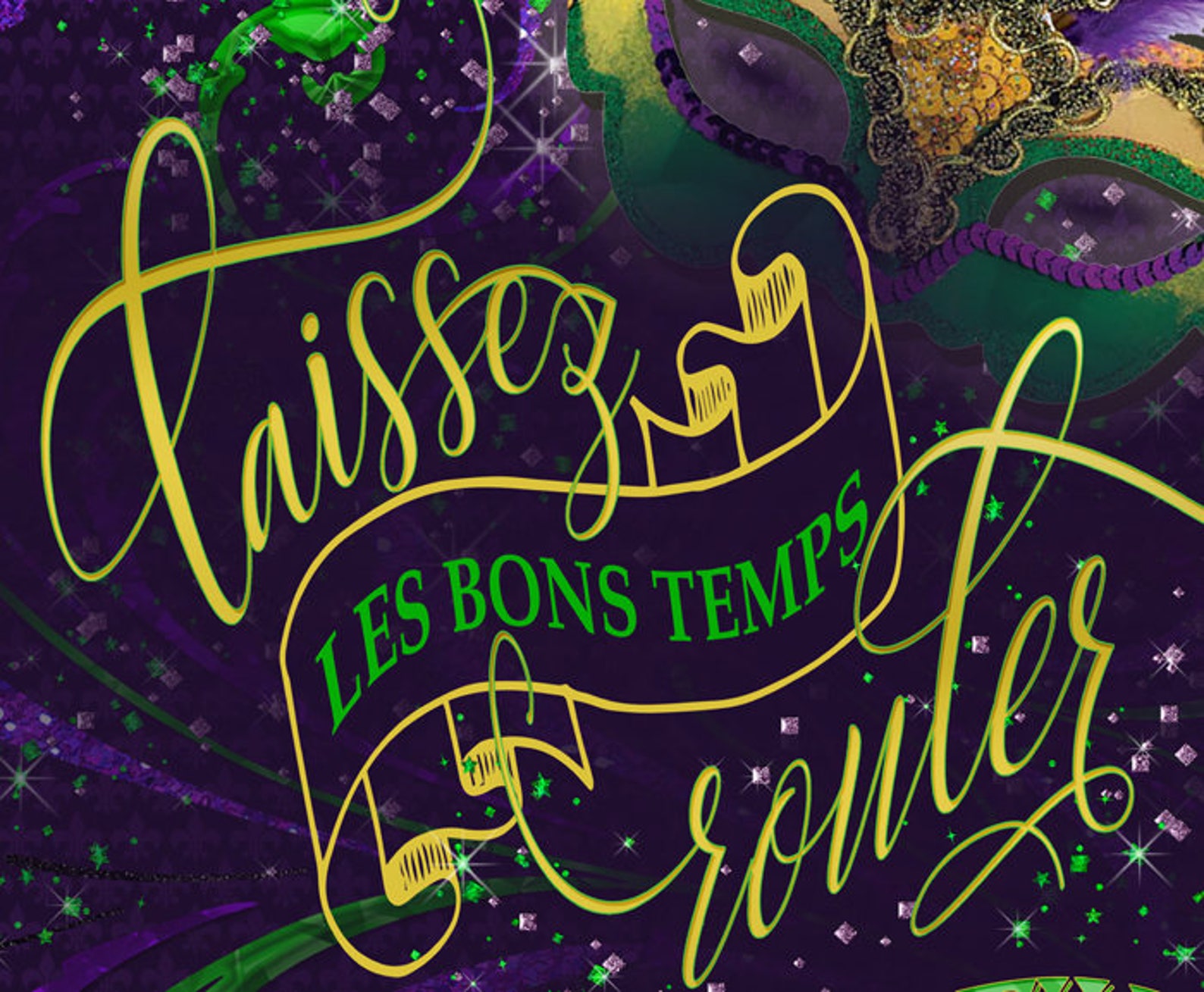 Laissez Les Bons Temps Rouler Sign Mardi Gras Party Etsy