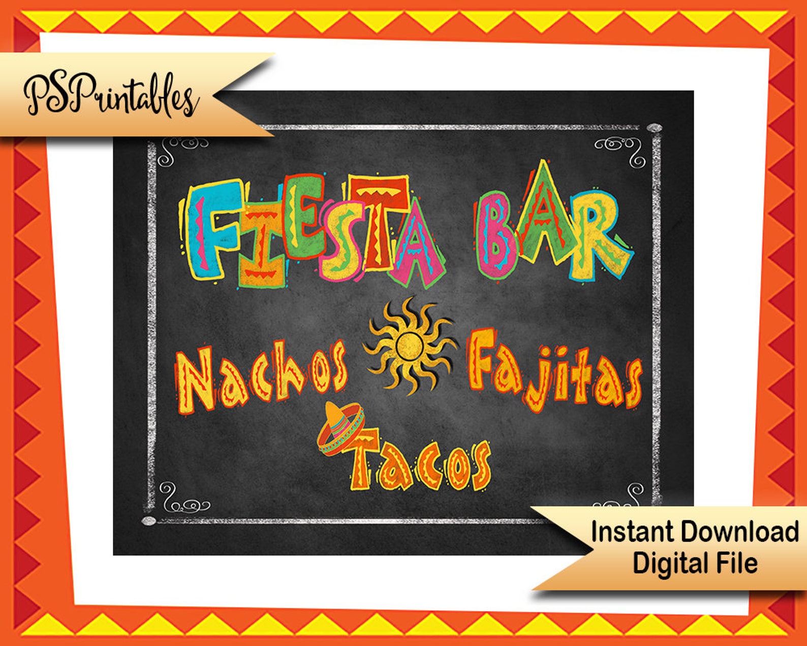 DIY Fiesta Sign Printable Fiesta Sign Mexican Party Decor - Etsy