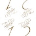 PRINTABLE Tented Table Numbers 1-12 White With Faux Gold - Etsy