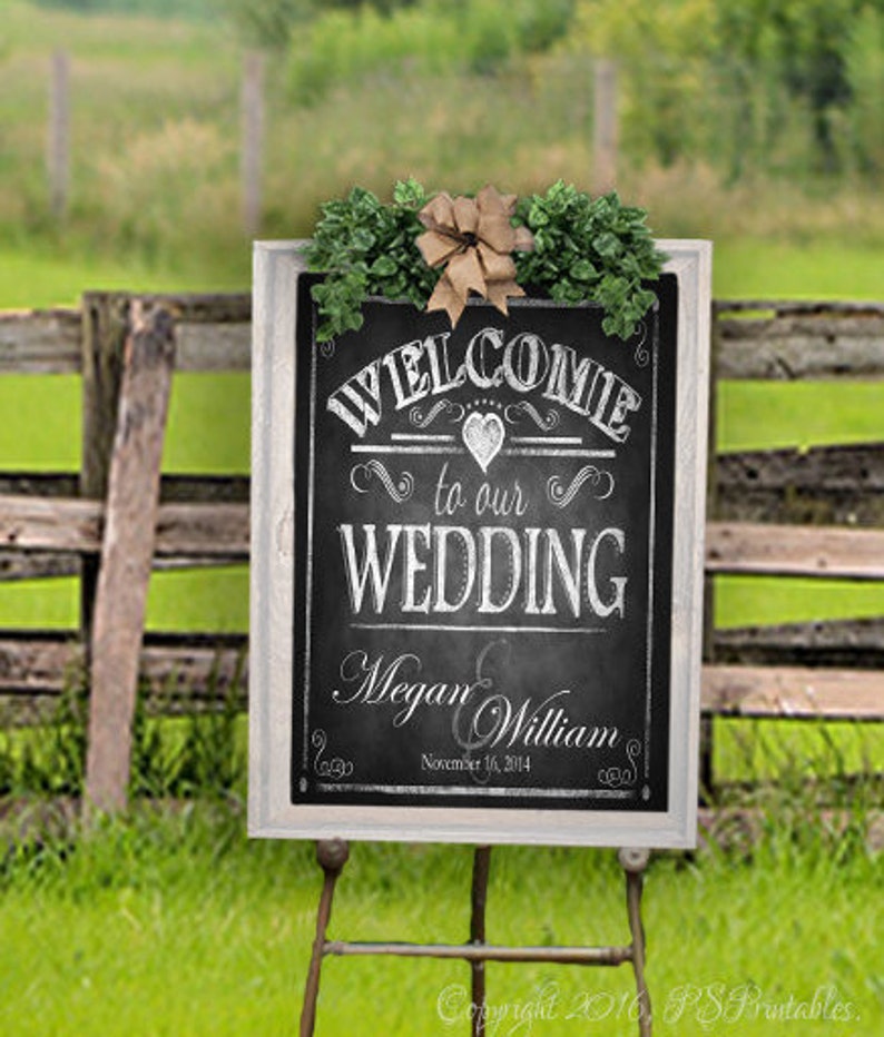 Personalized Welcome to our Wedding Printable File Printable image 1