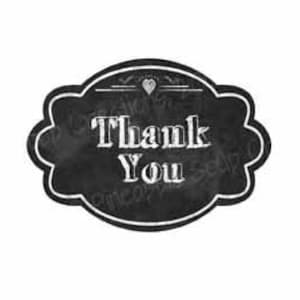 Printable Thank You Chalkboard Tags 2x3 Instant Download Digital File ...