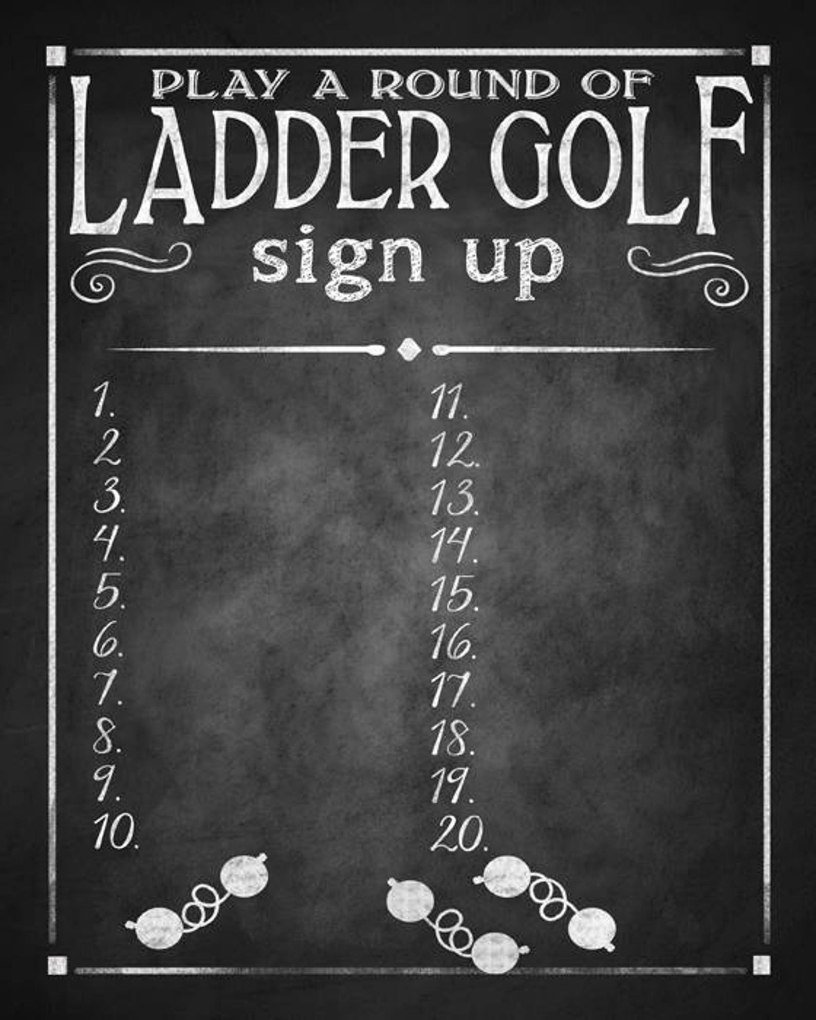 Yard Games Ladder Golf Yard Game Sign Bbq Yard Games Etsy Canada