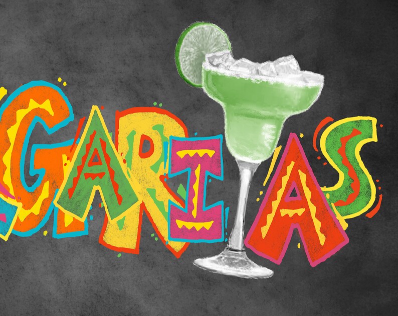 Printable Margaritas sign chalkboard sign Fiesta Margarita | Etsy