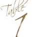 PRINTABLE Tented Table Numbers 1-12 White With Faux Gold - Etsy