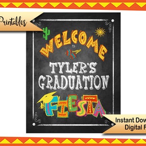 Welcome to my Graduation Fiesta Sign | Printable Grad Party Decorations, DIY Graduation Sign, Fiesta Printable, Grad Party Printables