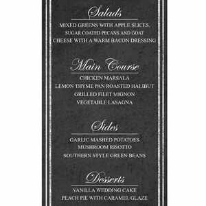 DIY Custom Menu PRINTABLE Chalkboard Menu, Printable Menu, Wedding Menu printable, Wedding Printable, Printable Wedding, DIY Wedding Decor image 3