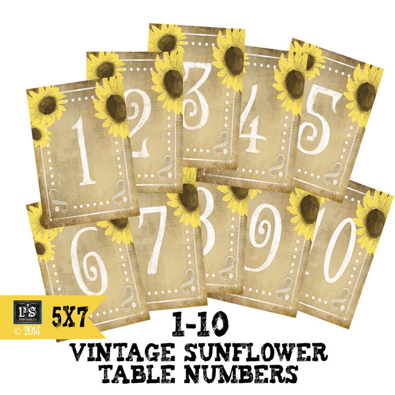 diy printable table numbers for your rustic wedding 1 10 etsy