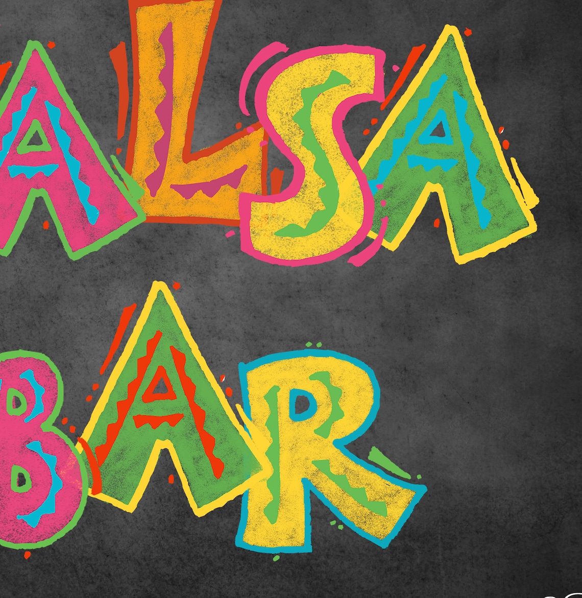 Fiesta Sign Salsa Bar sign Taco Party Sign Wedding fiesta Etsy