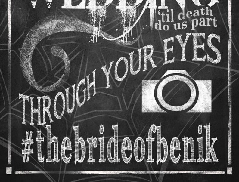 Buy Halloween Wedding HASHTAG Sign Halloween Wedding Decor Goth Online in India Etsy