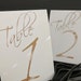 PRINTABLE Tented Table Numbers 1-12 White With Faux Gold - Etsy